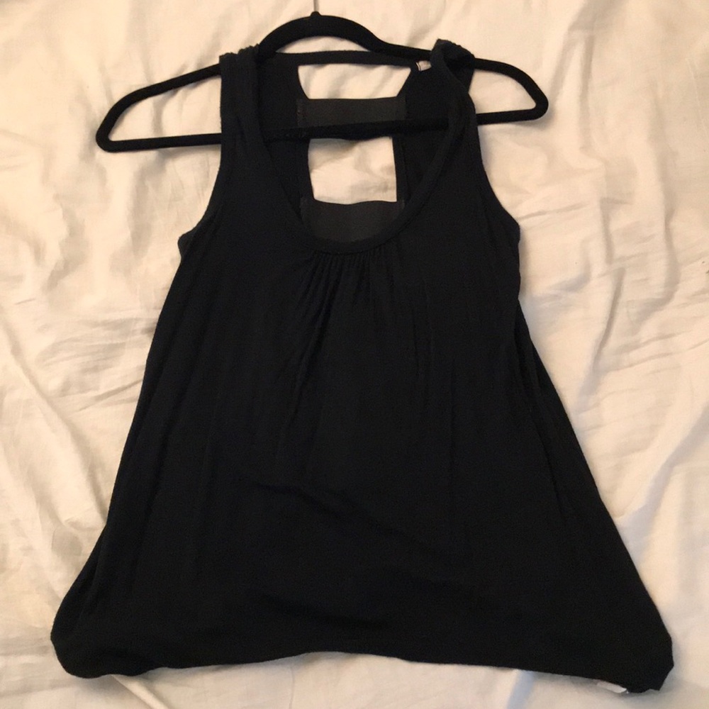 Black cool cut out top